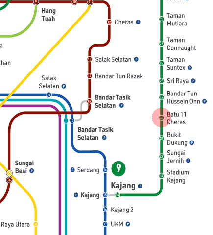 Batu 11 Cheras station map