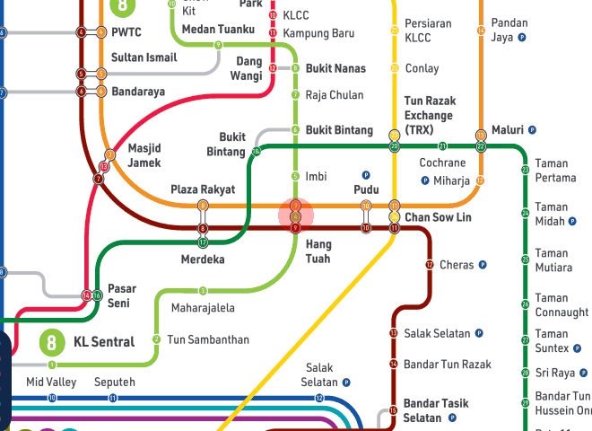 BBCC–Hang Tuah station map