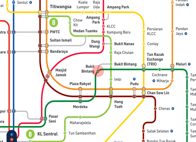 Bukit Bintang station map