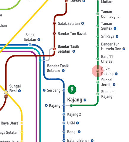 Bukit Dukung station map