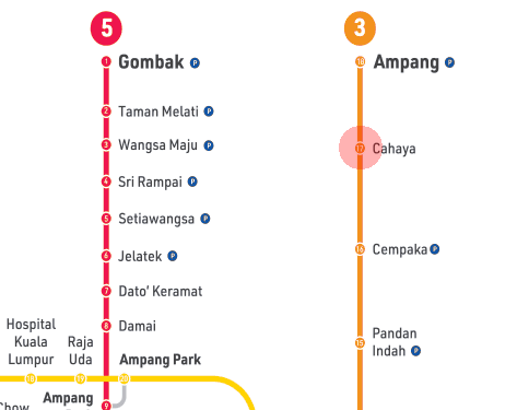 Cahaya station map