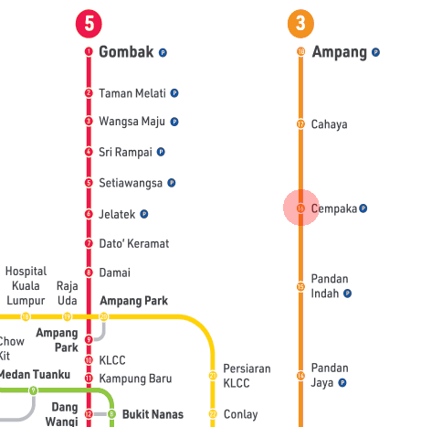 Cempaka station map