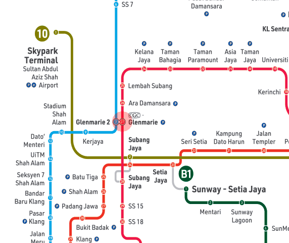 CGC-Glenmarie station map