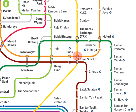 Chan Sow Lin station map