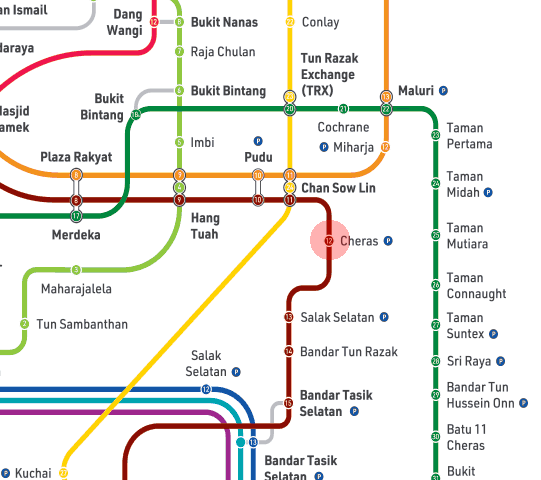 Cheras station map