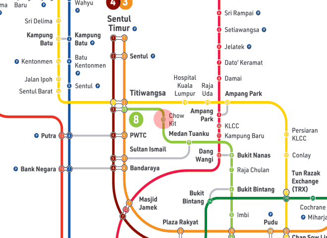 Chow Kit station map