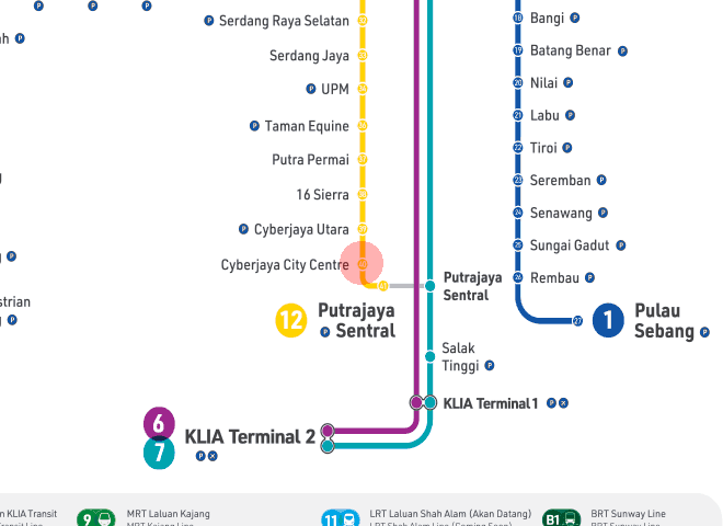 Cyberjaya City Centre station map