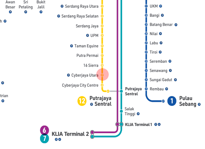 Cyberjaya Utara-Finexus station map