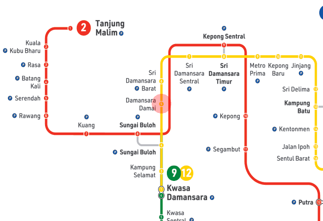 Damansara Damai station map