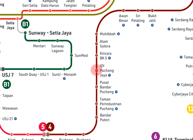 IOI Puchong Jaya station map