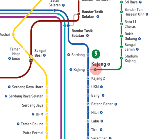 Kajang station map