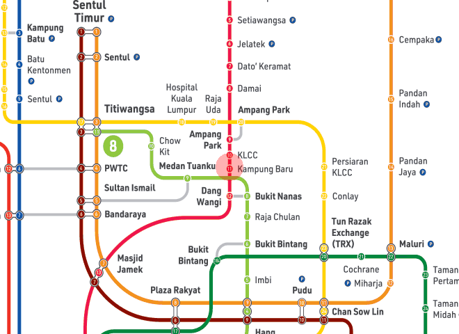 Kampung Baru station map