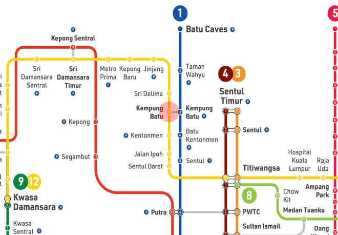 Kampung Batu station map