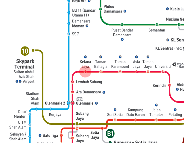 Kelana Jaya station map