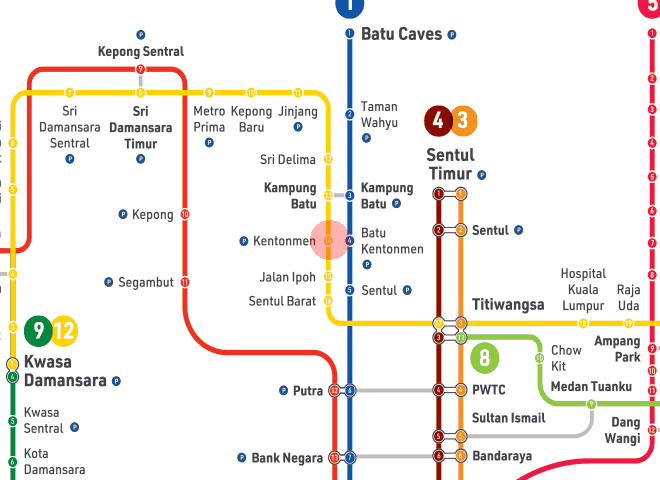 Kentonmen station map