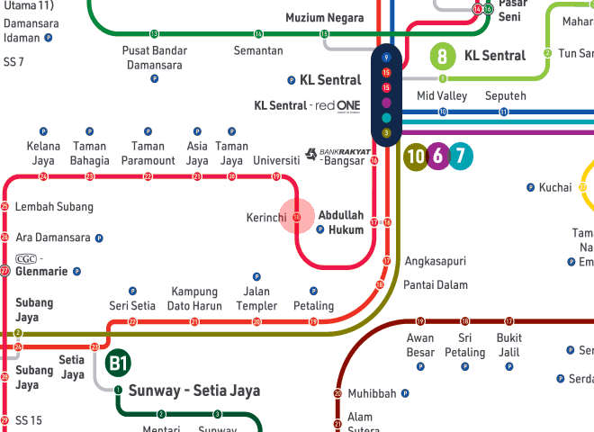 Kerinchi station map