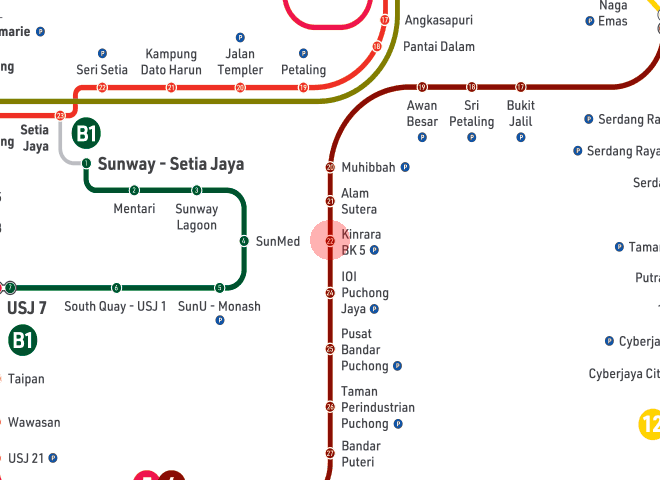 Kinrara BK5 station map