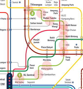 Kuala Lumpur Rapid KL KL Monorail Line map