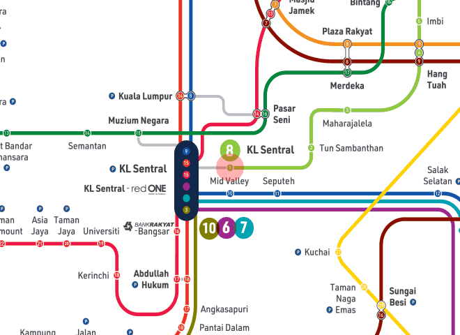 KL Sentral station map