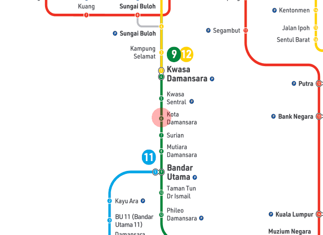 Kota Damansara station map