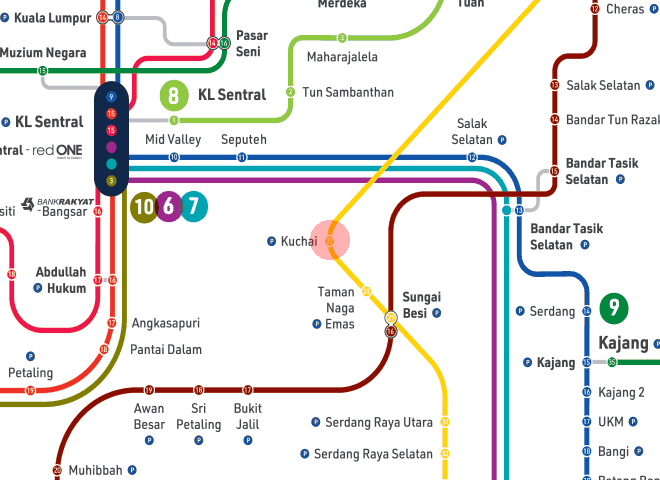 Kuchai station map