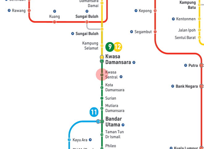 Kwasa Sentral station map