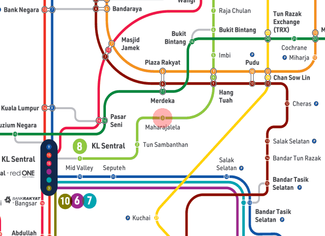 Maharajalela station map