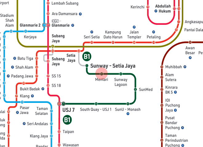 Mentari station map