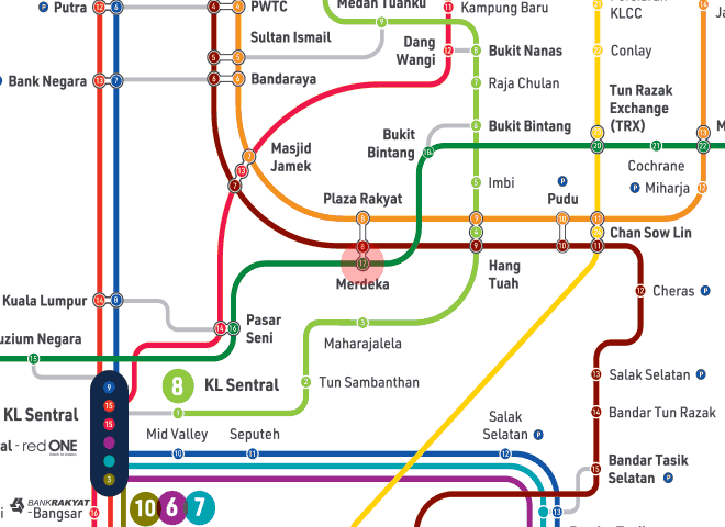 Merdeka station map