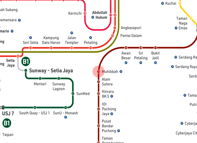 Muhibbah station map