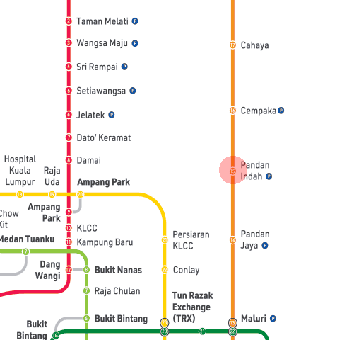 Pandan Indah station map