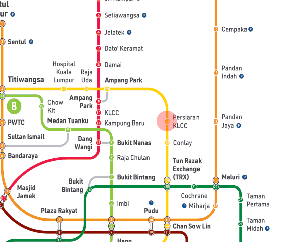 Persiaran KLCC station map