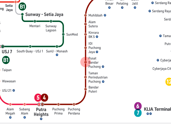 Pusat Bandar Puchong station map