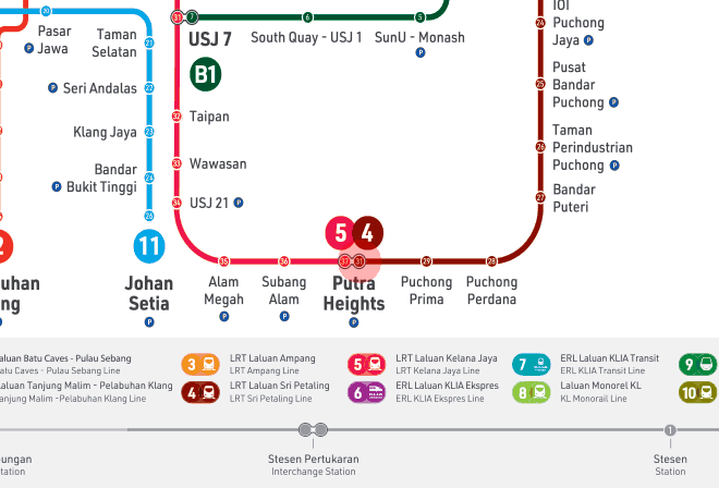 Putra Heights station map