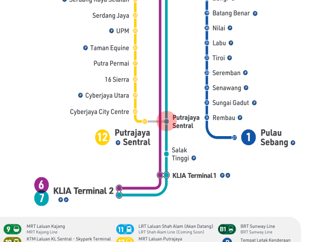 Putrajaya & Cyberjaya station map