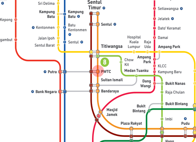 PWTC station map