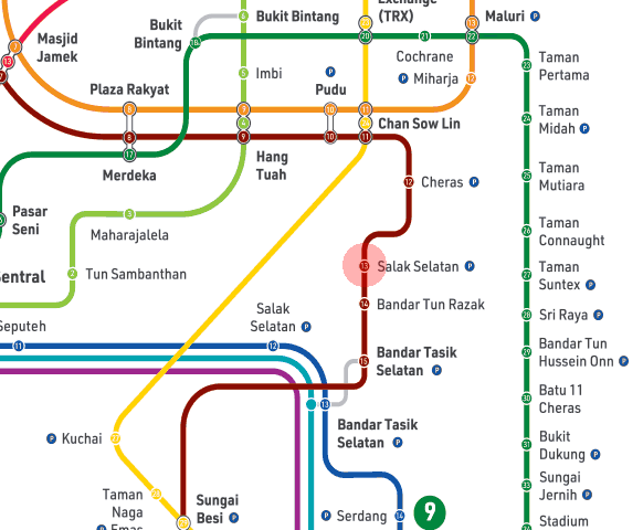 Salak Selatan station map