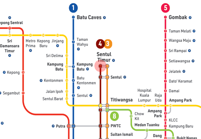 Sentul Timur station map