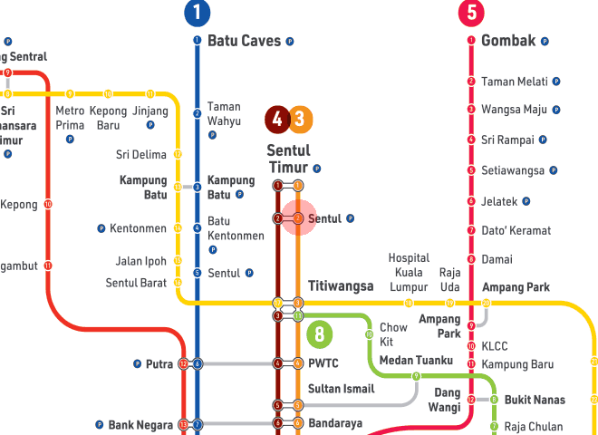 Sentul station map