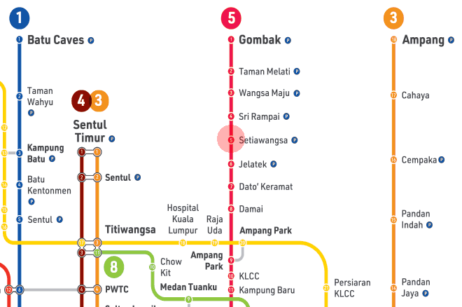 Setiawangsa station map