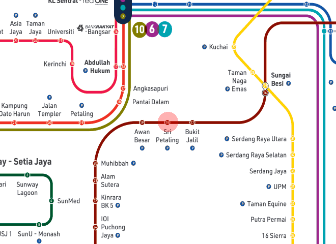 Sri Petaling station map