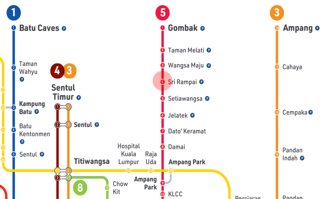 Sri Rampai station map