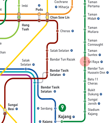 Sri Raya station map