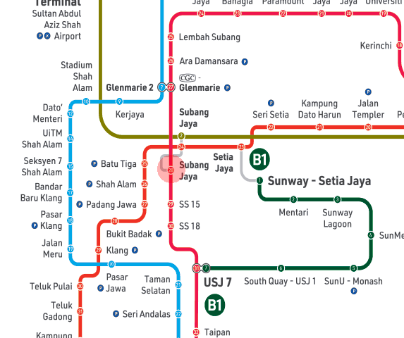 Subang Jaya station map