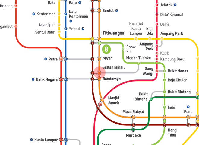 Sultan Ismail station map