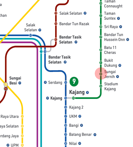 Sungai Jernih station map