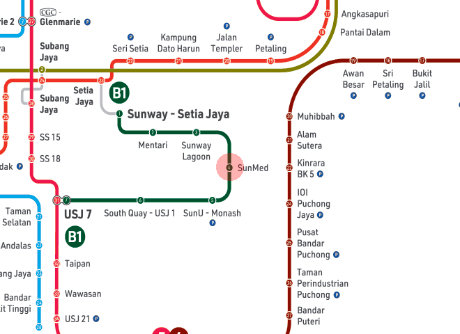 SunMed station map