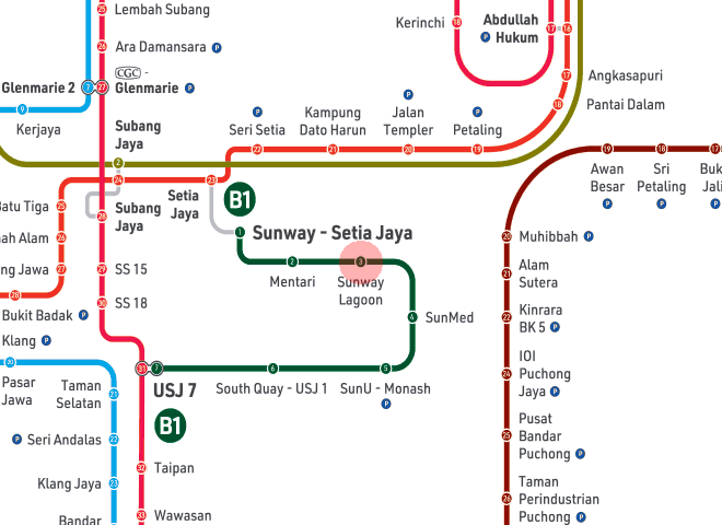 Sunway Lagoon station map