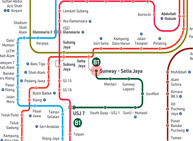 Sunway-Setia Jaya station map