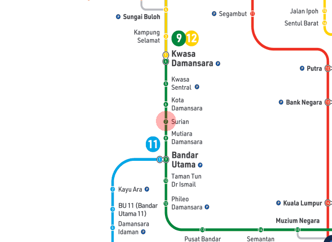 Surian station map